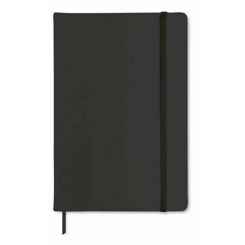 Notebook A5 cu copertă tare din piele PU - Arconote, Negru