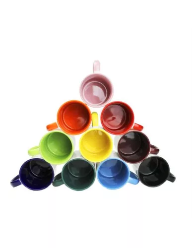 Cană personalizată interior și mâner colorat, Roșu