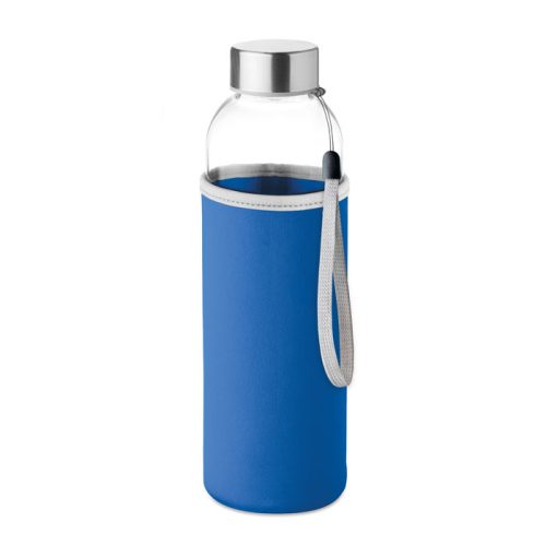 Sticlă de apă cu husă personalizată cu logo, Albastru regal