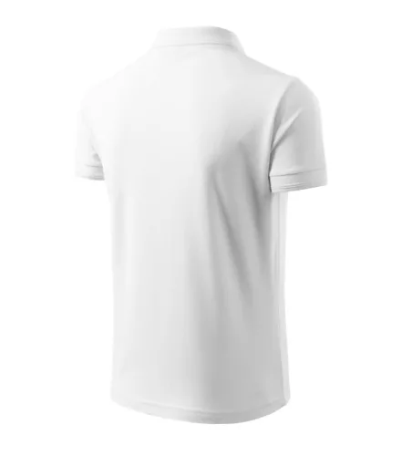 Tricou polo pentru bărbați - Pique, Alb