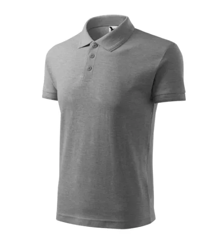 Tricou polo pentru bărbați - Pique Gri închis