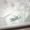 Stick USB 4GB personalizat - Techmate, Alb