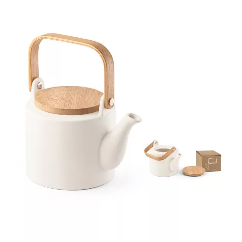 Ceainic din ceramică cu capac din bambus - Glogg, 700ml