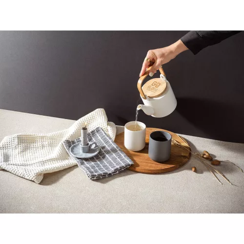 Ceainic din ceramică cu capac din bambus - Glogg, 700ml