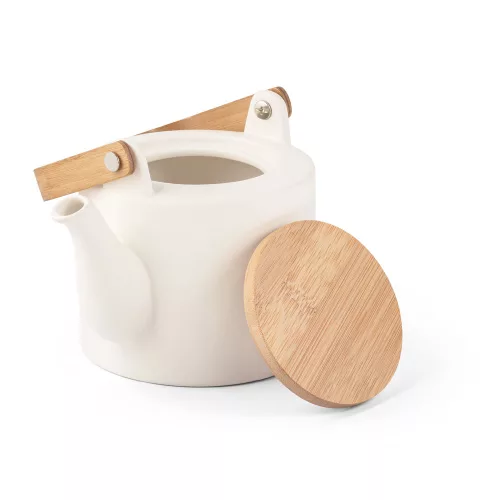 Ceainic din ceramică cu capac din bambus - Glogg, 700ml