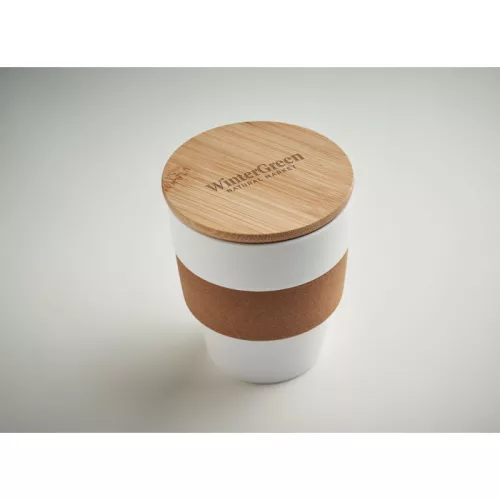 Pahar din PP reciclar - Galao, 330 ml, Alb