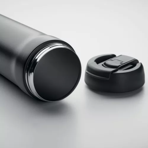 Pahar cu perete dublu din inox - Aira, Negru