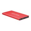 Power Bank din aluminiu 8000 mAh - Powerflat 8, Roșu