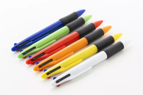 Pix multicolor din plastic reciclat- Quattro, Galben