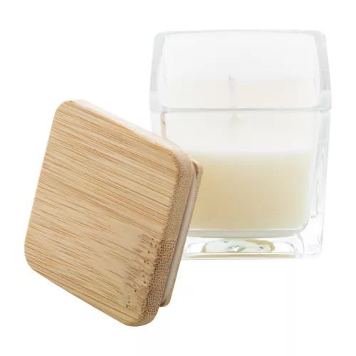 Lumânare Parfumată "Eco-Bamboo" – Capac din bambus, Vanilie