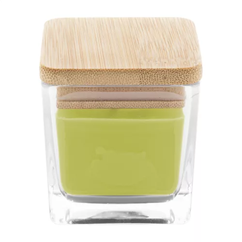 Lumânare Parfumată "Eco-Bamboo" – Capac din bambus, Măr Verde