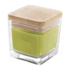 Lumânare Parfumată "Eco-Bamboo" – Capac din bambus, Măr Verde