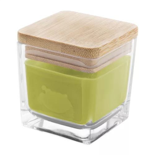 Lumânare Parfumată "Eco-Bamboo" – Capac din bambus, Măr Verde