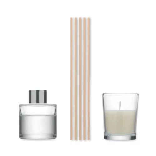 Set difuzor de parfum și lumănare cu parfum de vanilie - Gingle