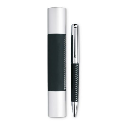 Pix premium din metal și piele cu cutie din metal - Premier, Negru