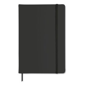 Notebook A6 cu copertă din piele PU - Notelux, Negru