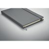 Notebook A5 cu copertă tare din piele PU - Arconote, Gri piatră 