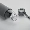 Sticlă de apă din sticlă reciclată cu husă neopran - Ebor, Gri