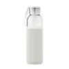 Sticlă de apă din sticlă reciclată cu husă neopran - Ebor, Bej