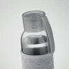 Sticlă de apă din sticlă reciclată cu husă neopran - Ebor, Gri piatră
