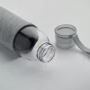 Sticlă de apă din sticlă reciclată cu husă neopran - Ebor, Gri piatră