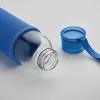 Sticlă de apă din sticlă reciclată cu husă neopran - Ebor, Albastru regal