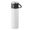 Termos din inox 420ml cu pahar 150 ml - Tonia, Alb