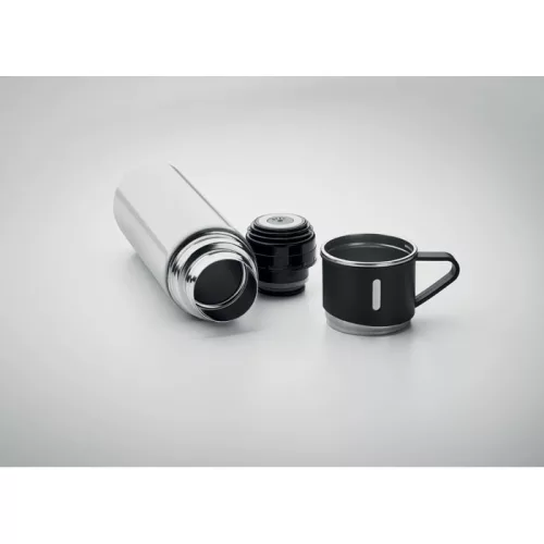 Termos din inox 420ml cu pahar 150 ml - Tonia, Alb