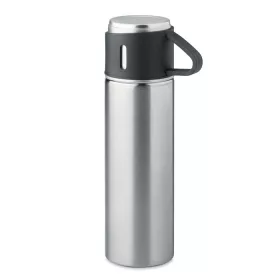 Termos din inox 420ml cu pahar 150 ml - Tonia, Argintiu mat