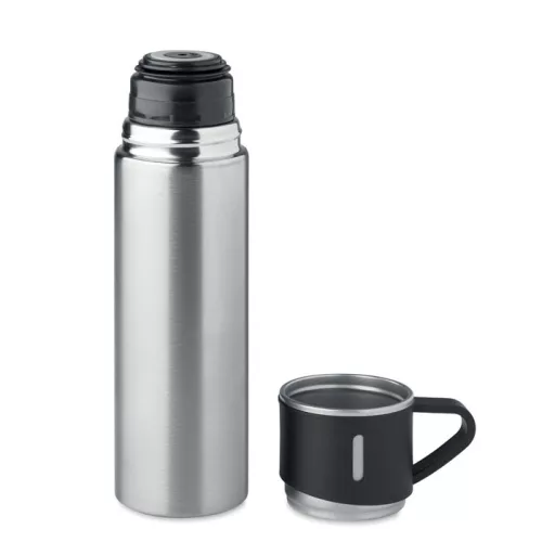 Termos din inox 420ml cu pahar 150 ml - Tonia, Argintiu mat