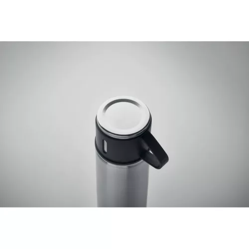 Termos din inox 420ml cu pahar 150 ml - Tonia, Argintiu mat