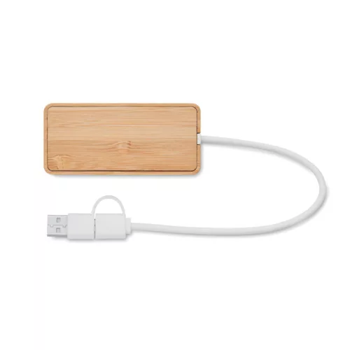 Hub USB din bambus - Hubbam