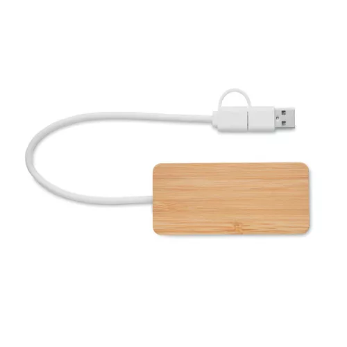 Hub USB din bambus - Hubbam