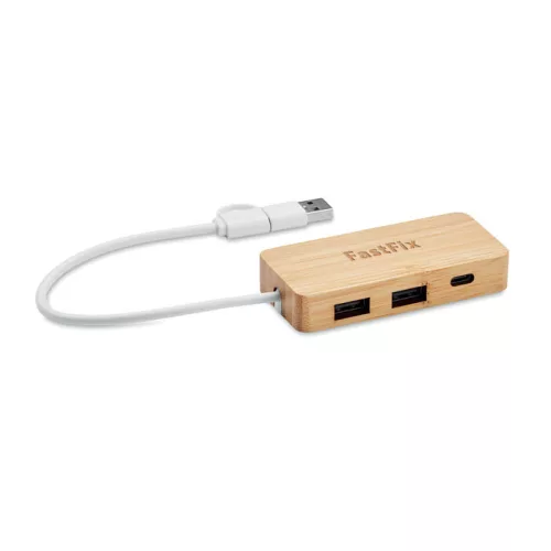 Hub USB din bambus - Hubbam