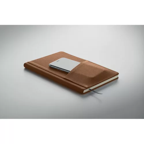 Notebook A5 cu copertă tare din PU - Cinco, Maro
