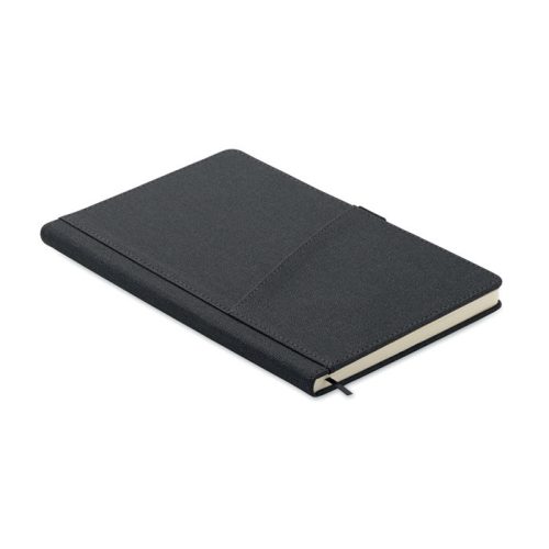 Notebook A5 cu copertă tare din PU - Cinco, Negru