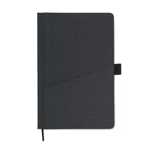 Notebook A5 cu copertă tare din PU - Cinco, Negru