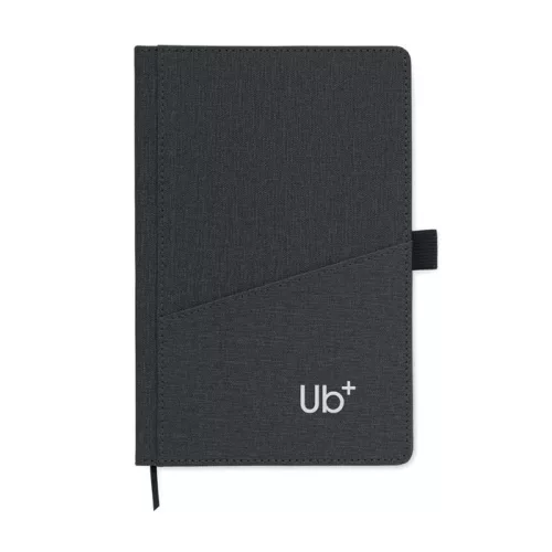 Notebook A5 cu copertă tare din PU - Cinco, Negru