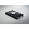 Notebook A5 cu copertă tare din PU - Cinco, Negru