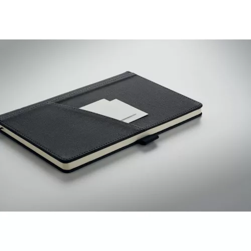 Notebook A5 cu copertă tare din PU - Cinco, Negru