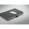 Notebook A5 cu copertă tare din PU - Cinco, Gri piatră