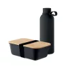 Set cutie de prânz și sticlă cu perete dublu - Emerald Set, Negru