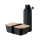 Set cutie de prânz și sticlă cu perete dublu - Emerald Set, Negru
