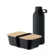 Set cutie de prânz și sticlă cu perete dublu - Emerald Set, Negru