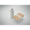 Set cutie de prânz și sticlă cu perete dublu - Emerald Set, Alb
