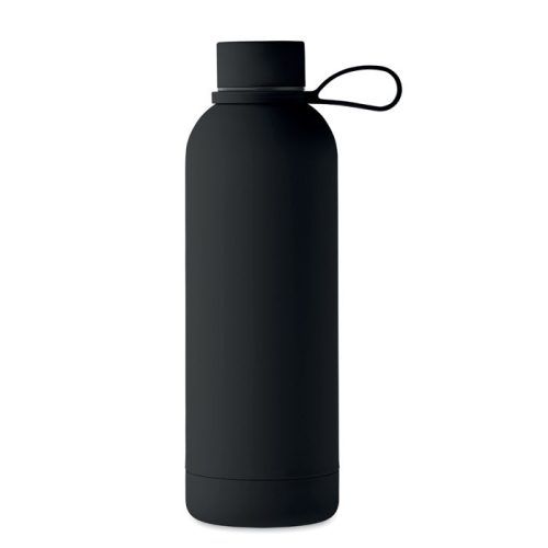 Sticlă cu perete dublu din inox reciclat 500 ml - Emerald, Negru