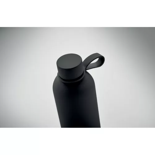 Sticlă cu perete dublu din inox reciclat 500 ml - Emerald, Negru