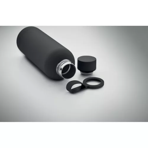 Sticlă cu perete dublu din inox reciclat 500 ml - Emerald, Negru