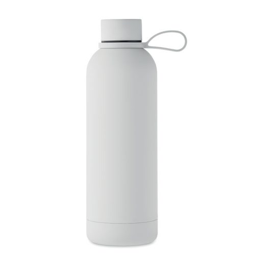 Sticlă cu perete dublu din inox reciclat 500 ml - Emerald, Alb