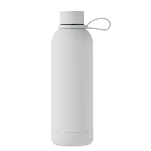 Sticlă cu perete dublu din inox reciclat 500 ml - Emerald, Alb
